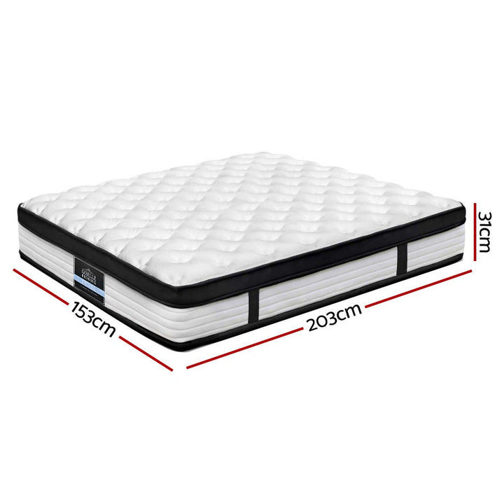 Giselle Bedding Devon Euro Top Pocket Spring Mattress 31cm Thick –