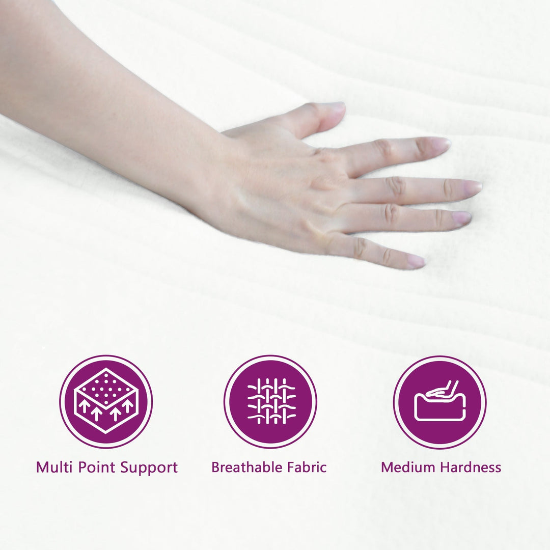 vidaXL Spring Mattress Bed-in-a-Box Single Bed Foam Mattress Medium Hardness-6
