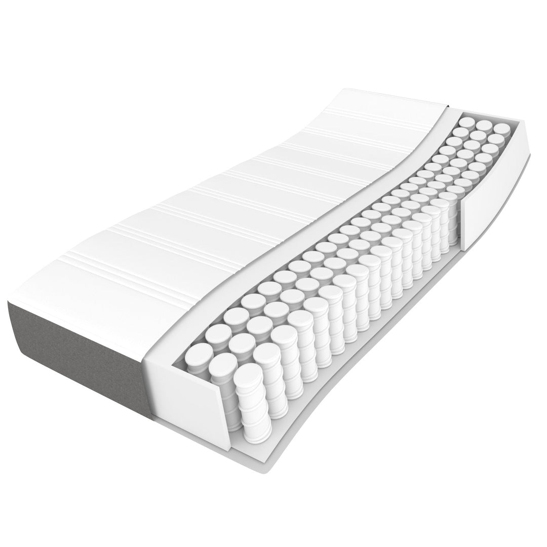 vidaXL Box Spring Bed Base Platform Bed Frame with Mattress for Bedroom Fabric-69