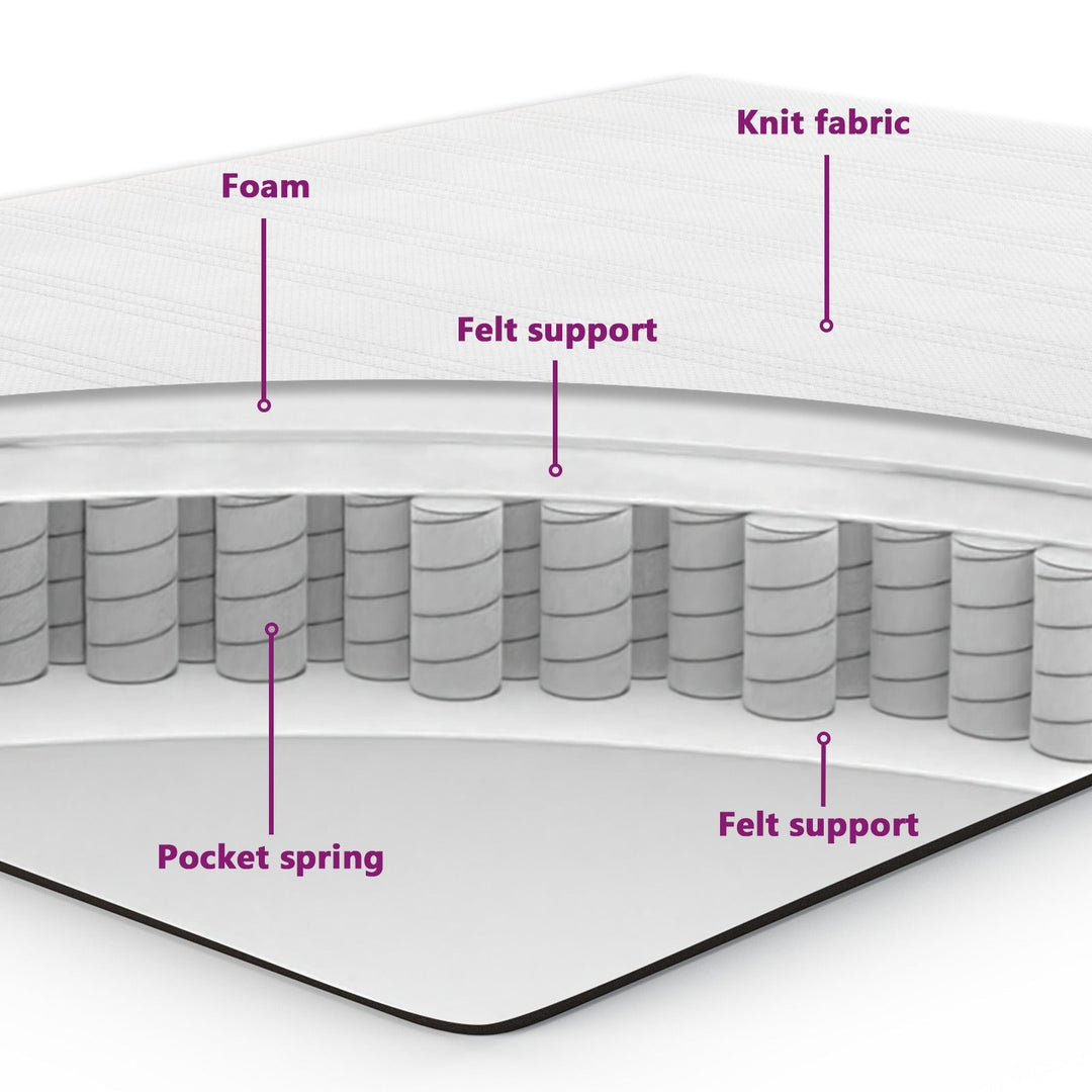 vidaXL Spring Mattress Bed-in-a-Box Single Bed Foam Mattress Medium Hardness-5