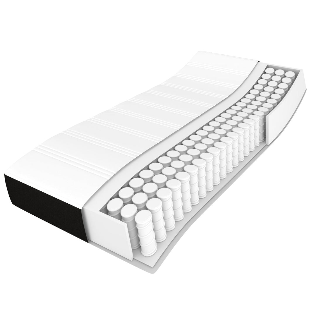vidaXL Box Spring Bed Base Platform Bed Frame with Mattress for Bedroom Fabric-62