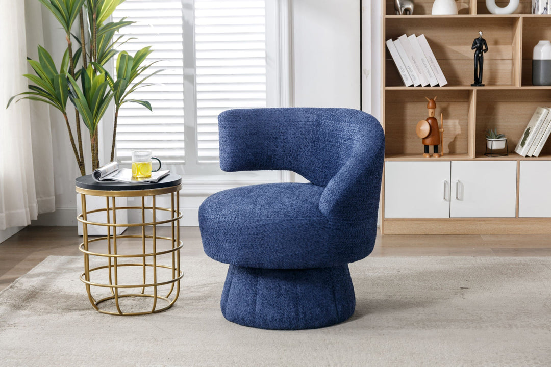 360 Degree Swivel Cuddle Barrel Accent Chairs-1