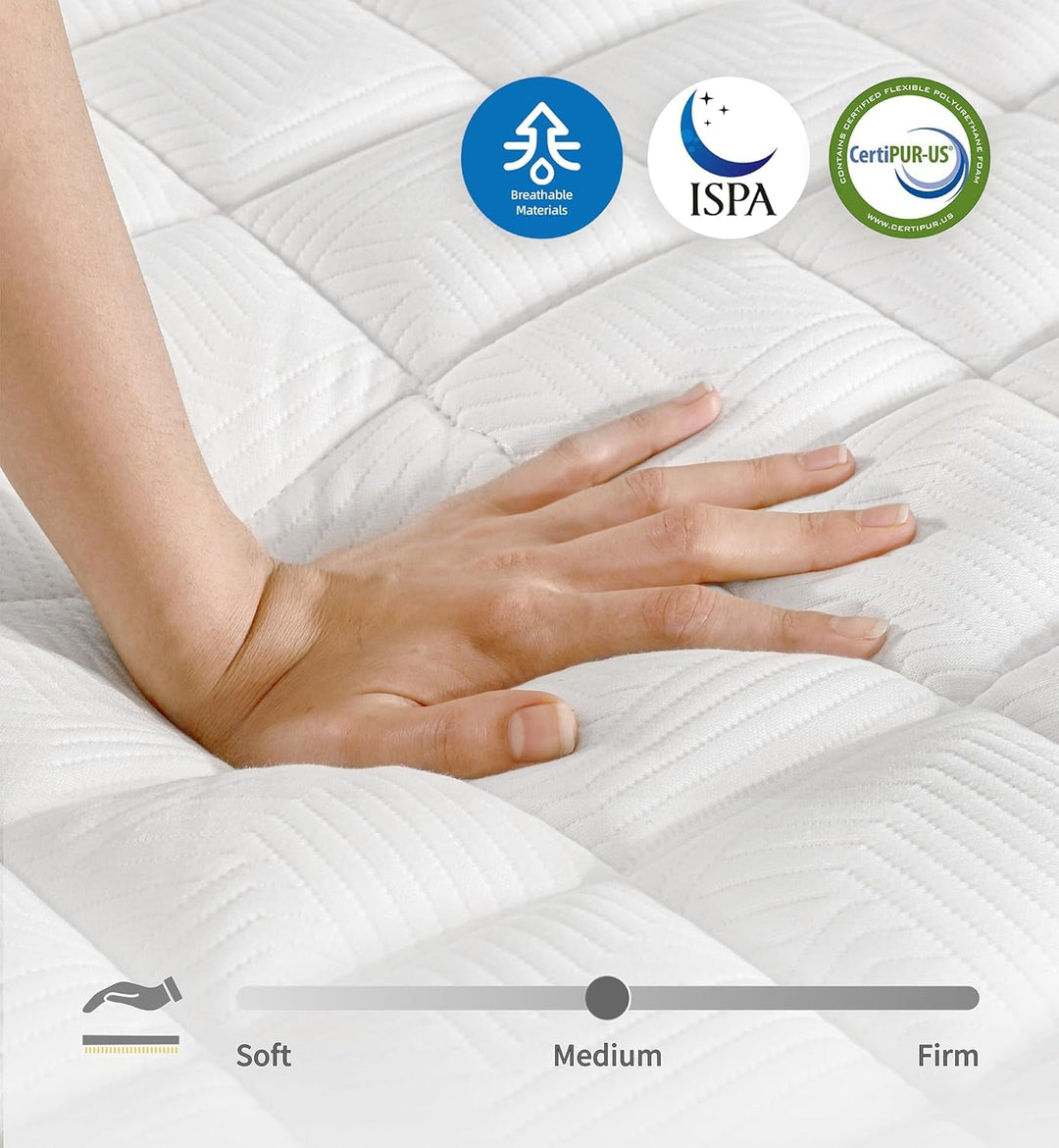 10 Inch Full Hybrid Mattress Medium Firm Comfort Support