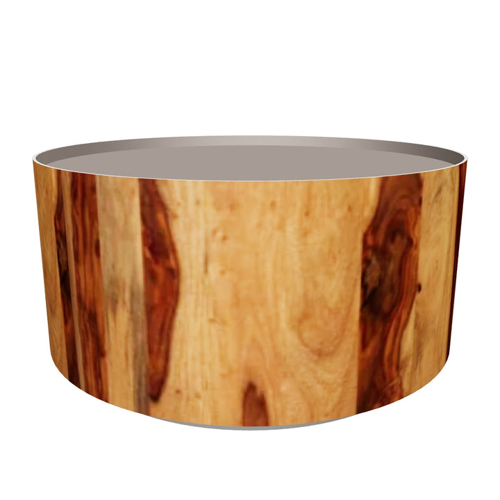 vidaXL Solid Wood Round Coffee Table - Handmade Reclaimed Wood Accent Table