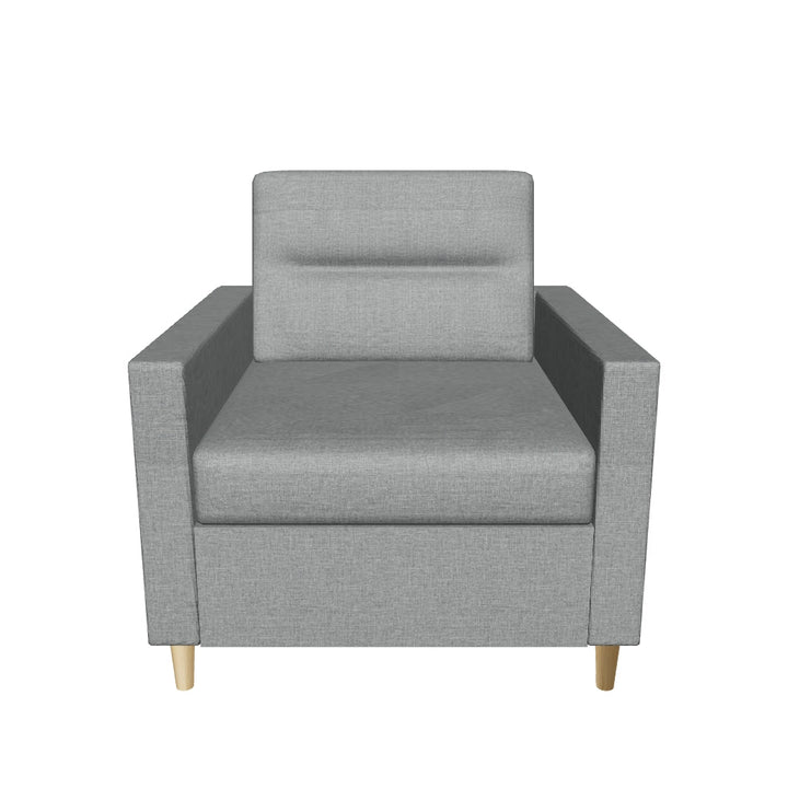 vidaXL Stylish Dark Gray Sofa Chair with Footstool