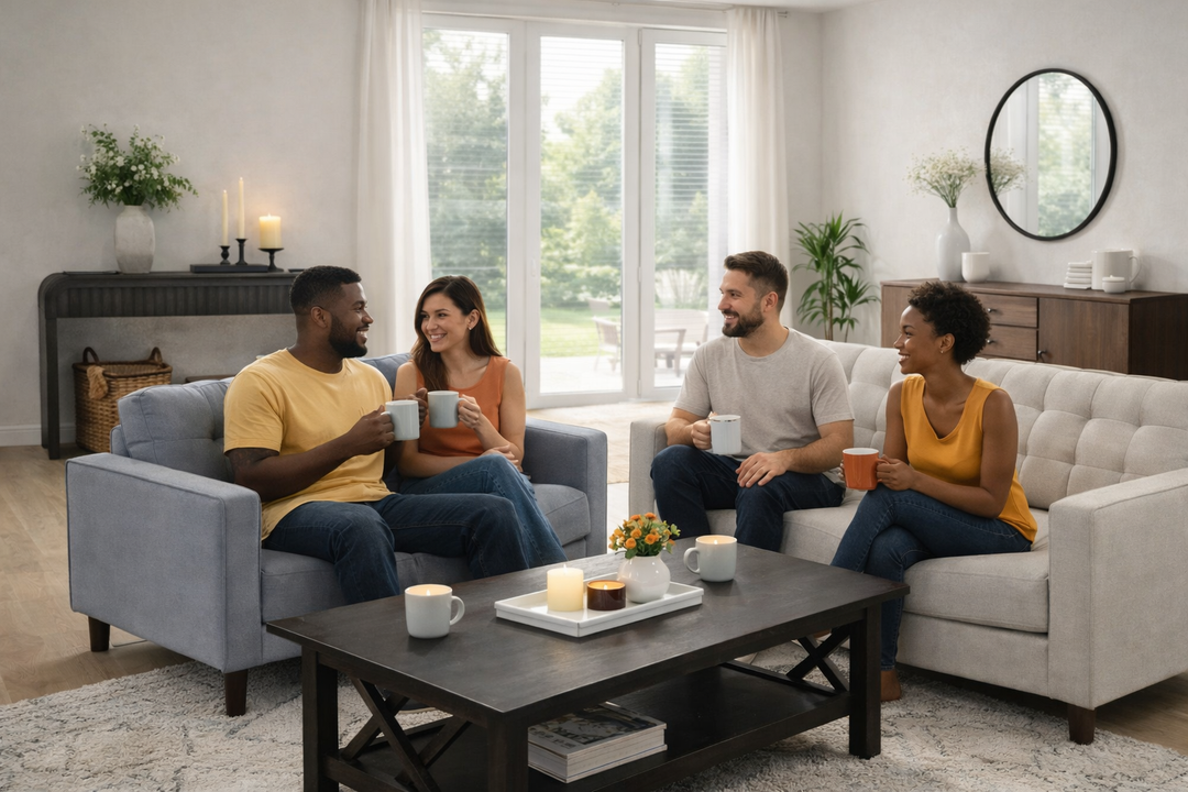 Modern Living Room Furniture Bundle | Sofa, Coffee Table, Console & Sideboard