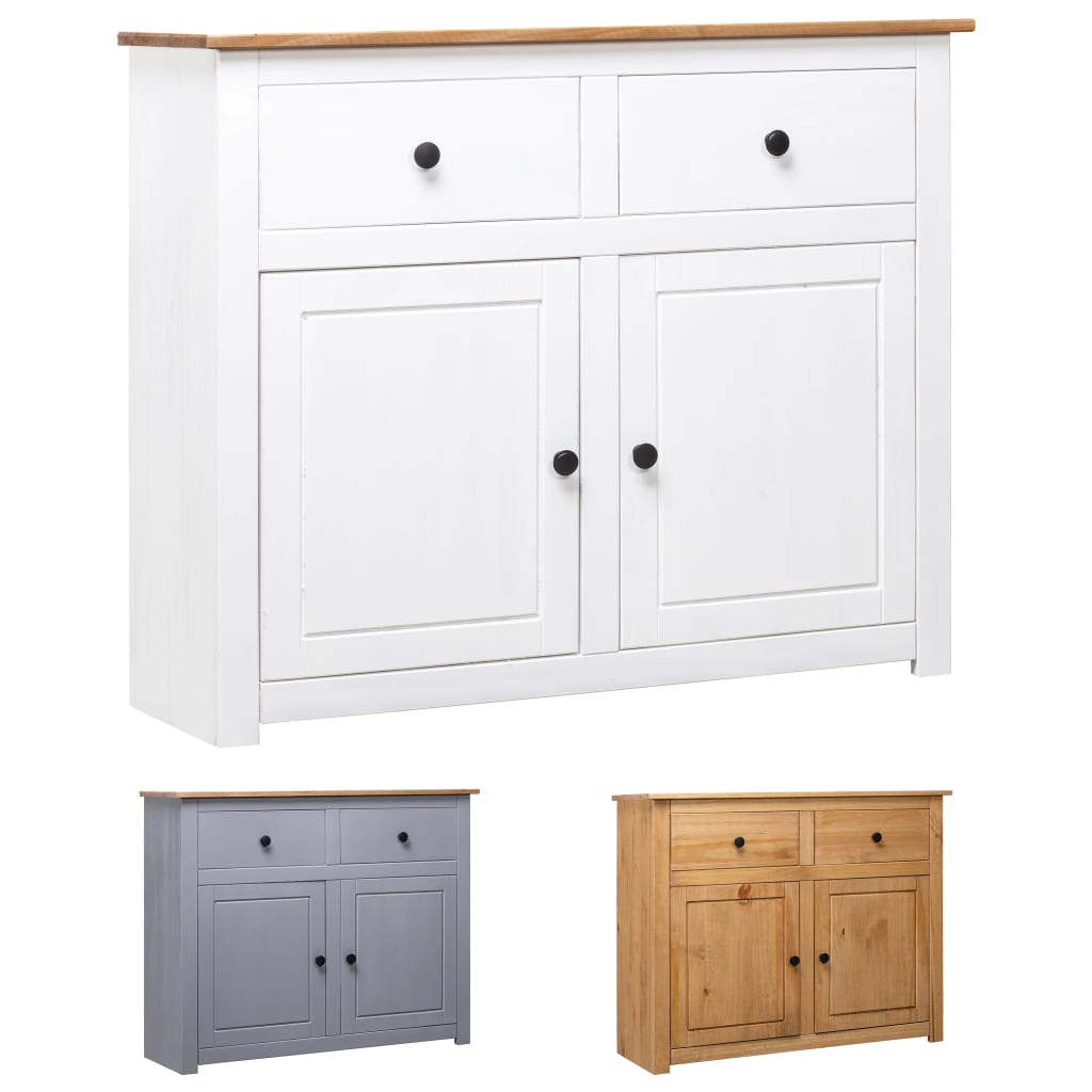 vidaXL Sideboard 2-Drawer Cupboard Sideboard Buffet Cabinet Solid Pinewood-1