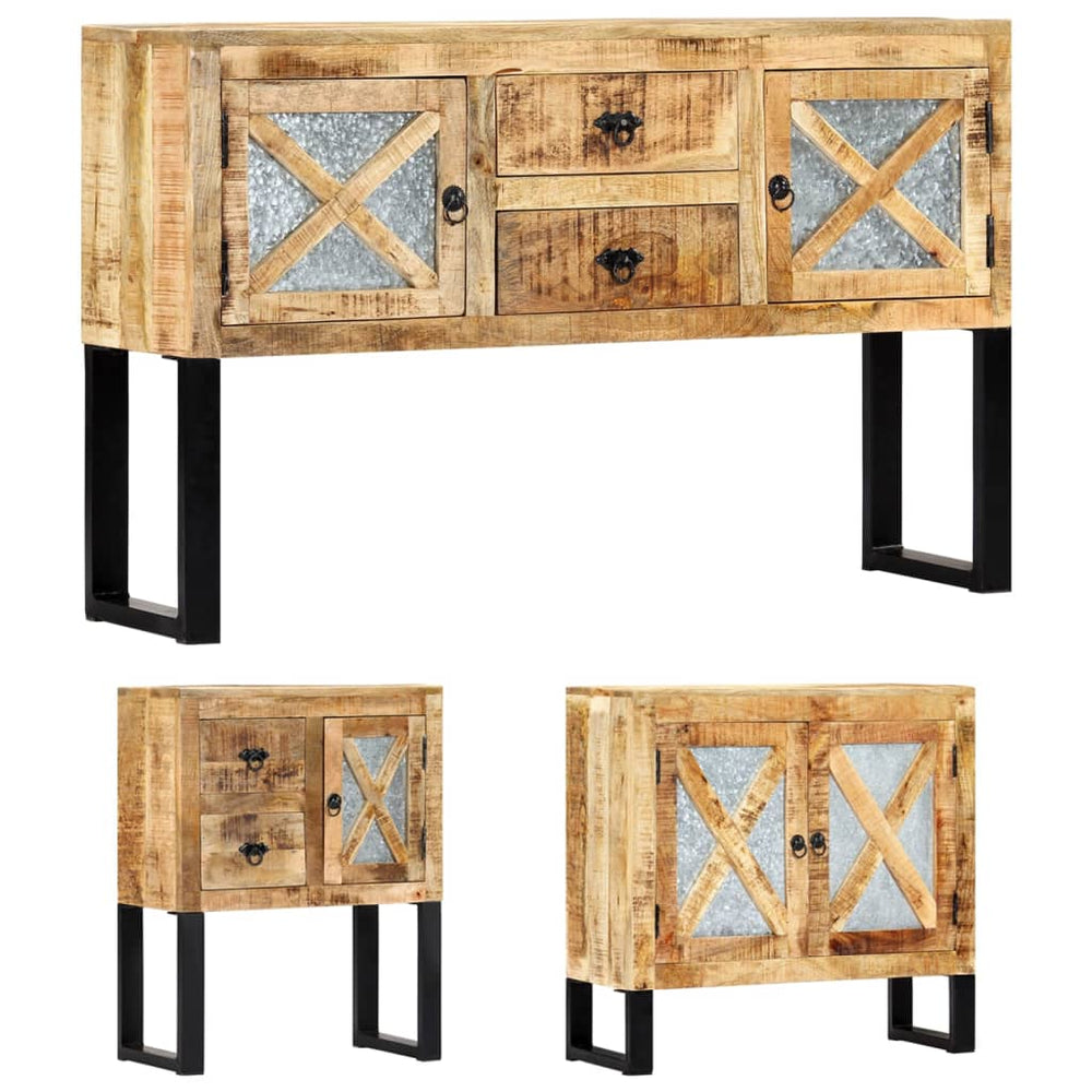 vidaXL Sideboard Cupboard with 2 Doors Buffet Storage Cabinet Rough Mango Wood-11