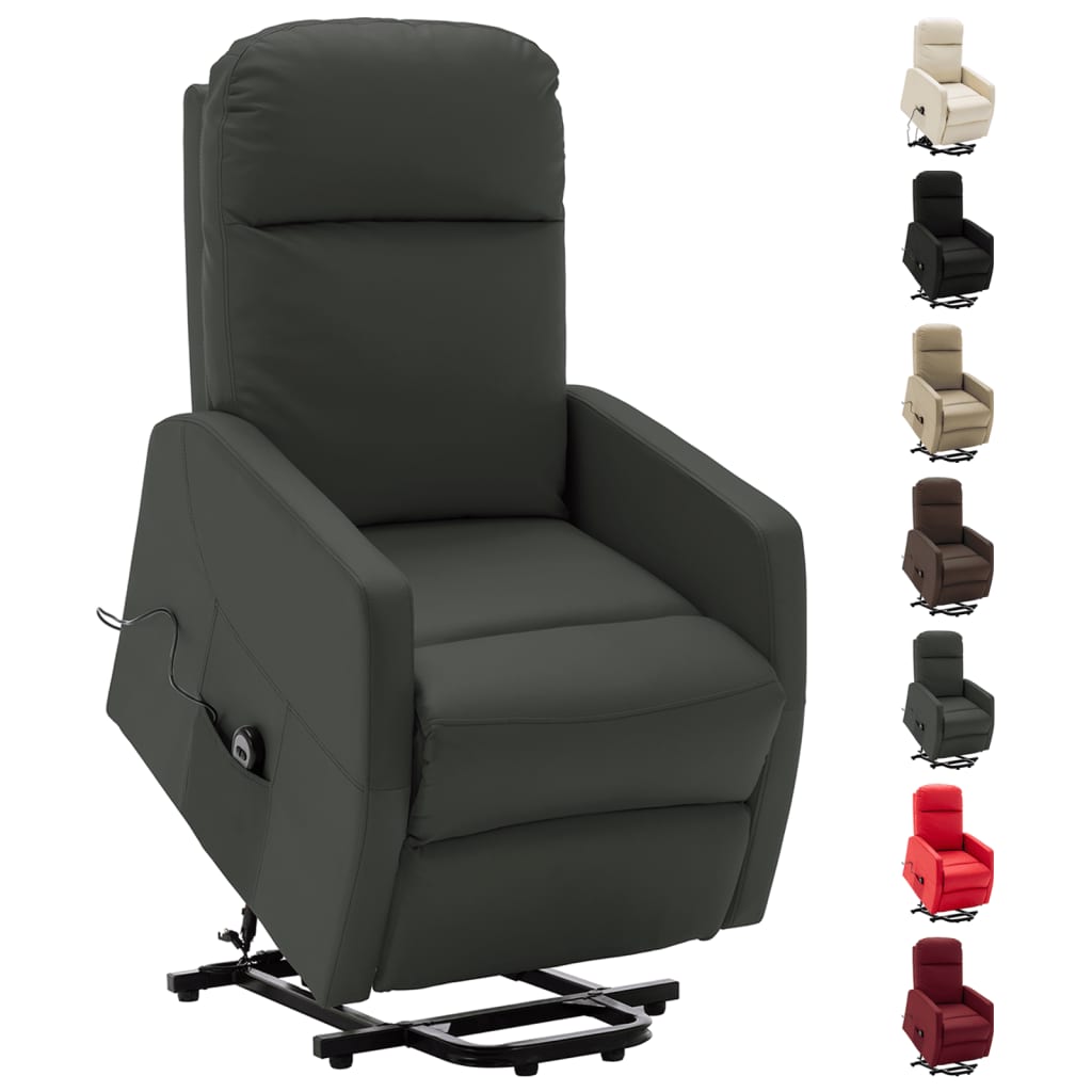 vidaXL Power Lift Recliner Electric Lift Chair for Home Theater Faux Leather-5