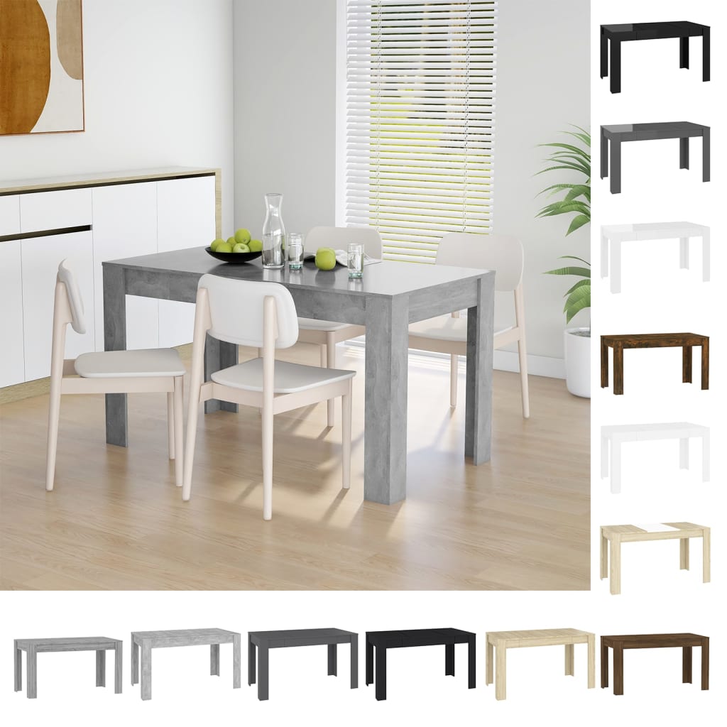 vidaXL Dining Table Engineered Wood Kitchen Dining Room Furniture Multi Colors-30