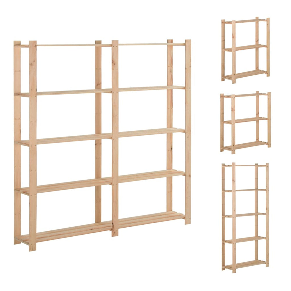 vidaXL Storage Unit Shelf Organizer Rack for Bathroom Office Solid Wood Pine-21