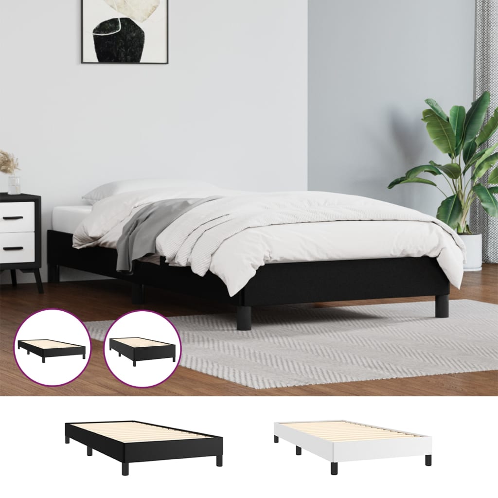 vidaXL Bed Frame Upholstered Platform Bed Base Frame for Bedroom Faux Leather-10
