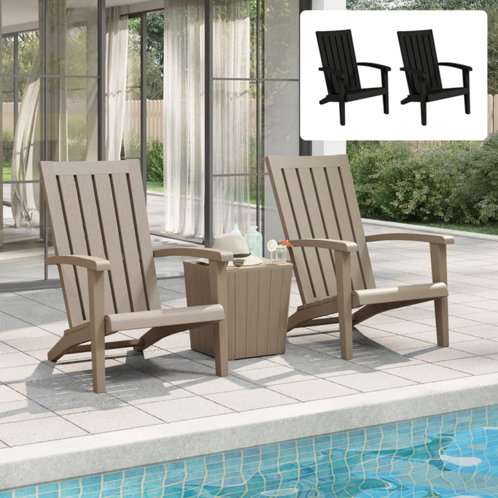 vidaXL Adirondack Chair Outdoor Furniture Lawn Chair for Deck Polypropylene-7