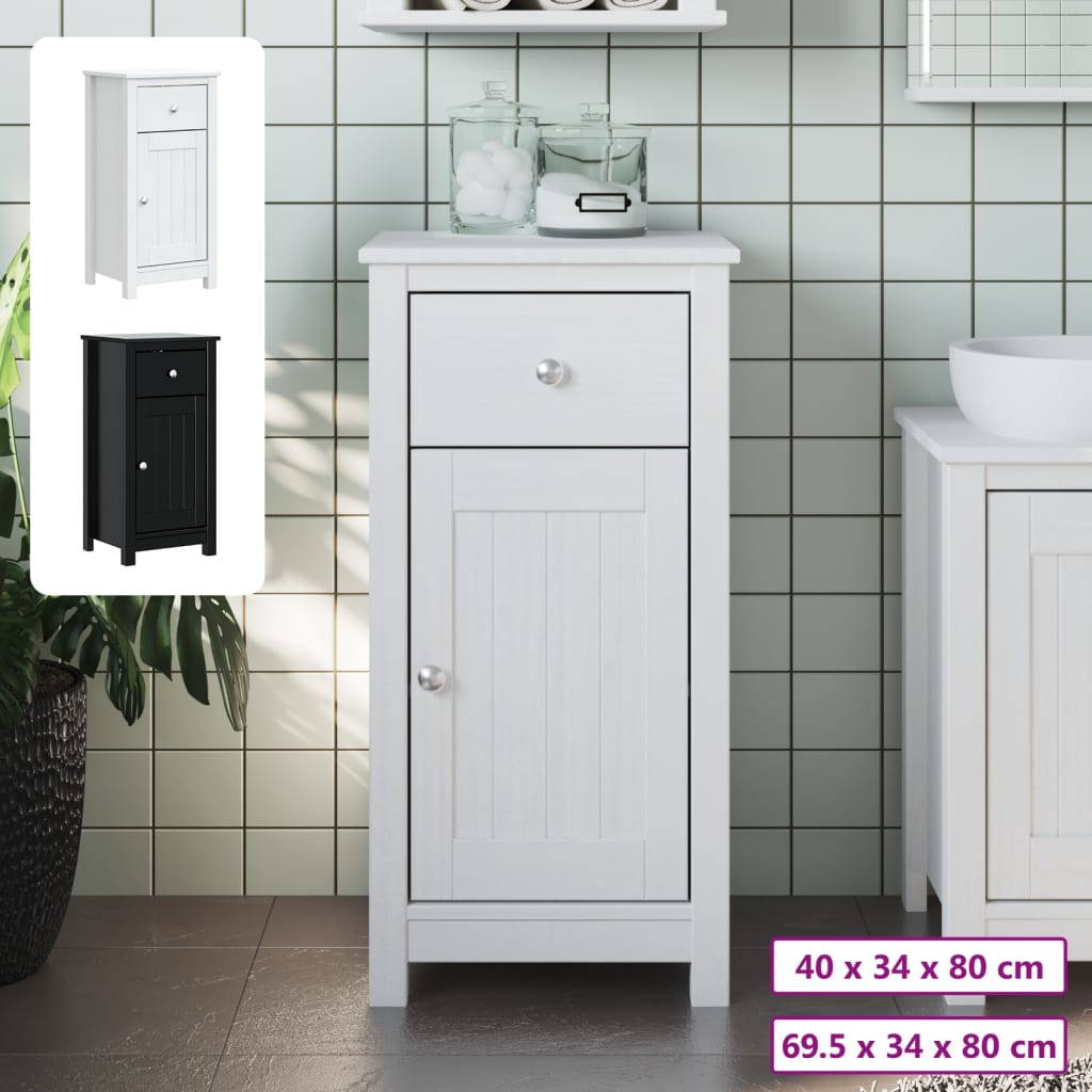 vidaXL Bathroom Cabinet Floor Cabinet for Living Room BERG Solid Wood Pine-6