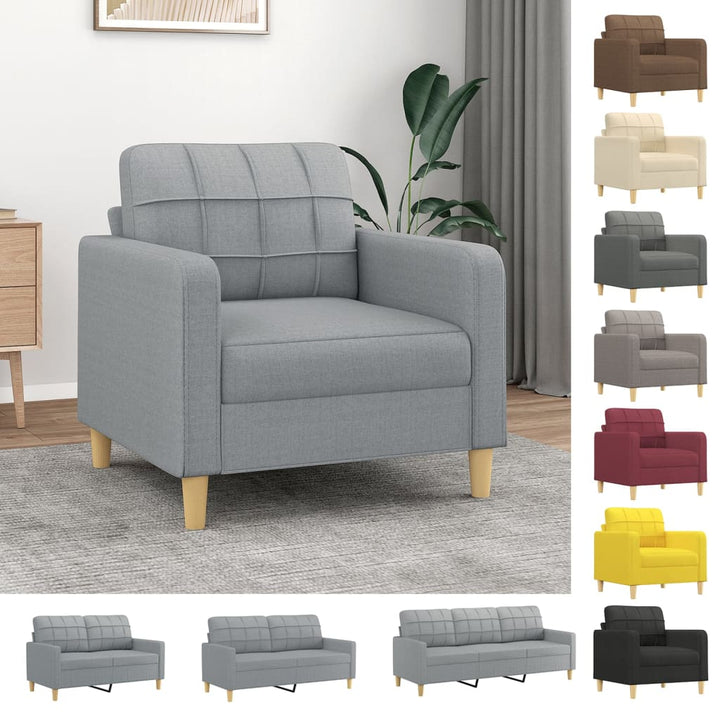 vidaXL Sofa Upholstered Accent Sofa Chair Couch Living Room Seating Fabric-28