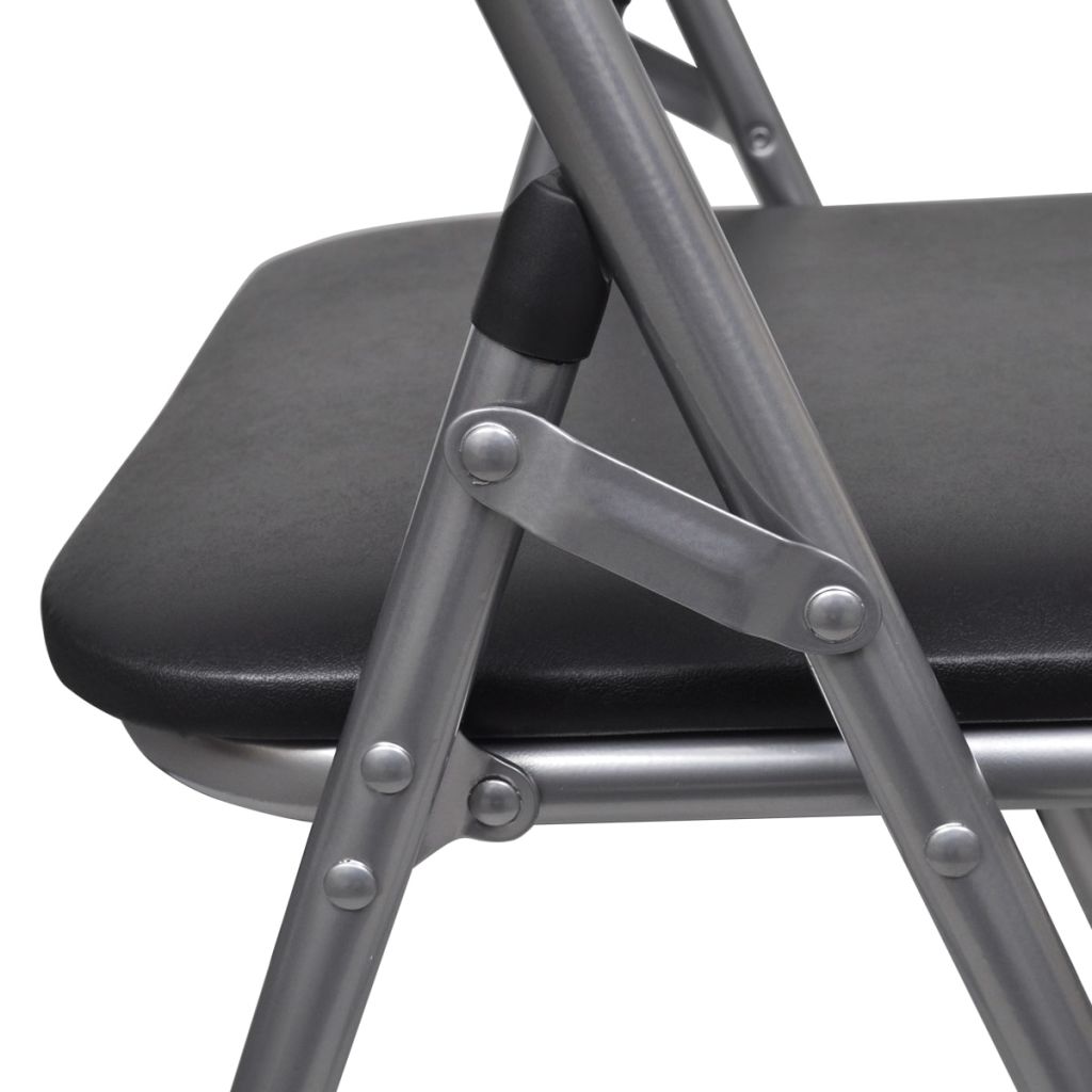 vidaXL Folding Chairs 6 pcs Faux Leather-6
