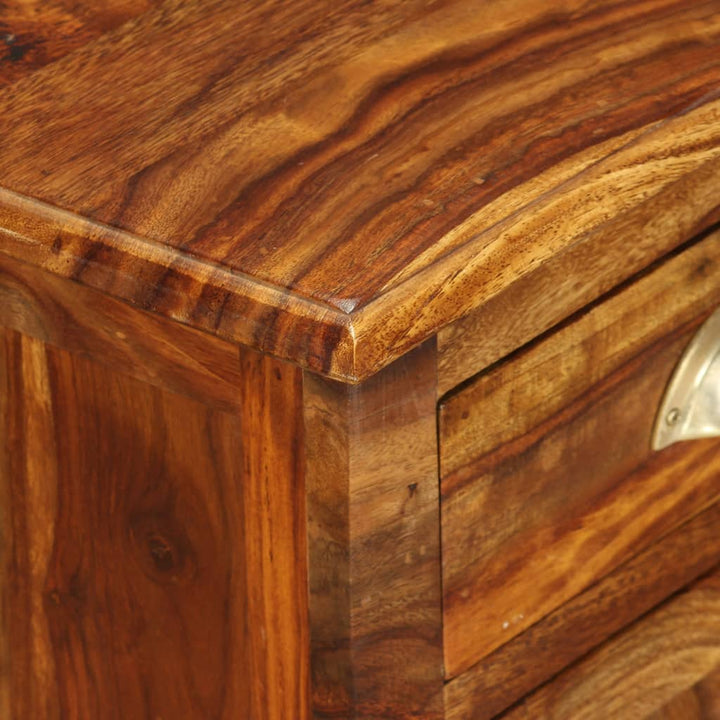 vidaXL Nightstand Storage Bedside Table for Home Bedroom Solid Wood Sheesham-16