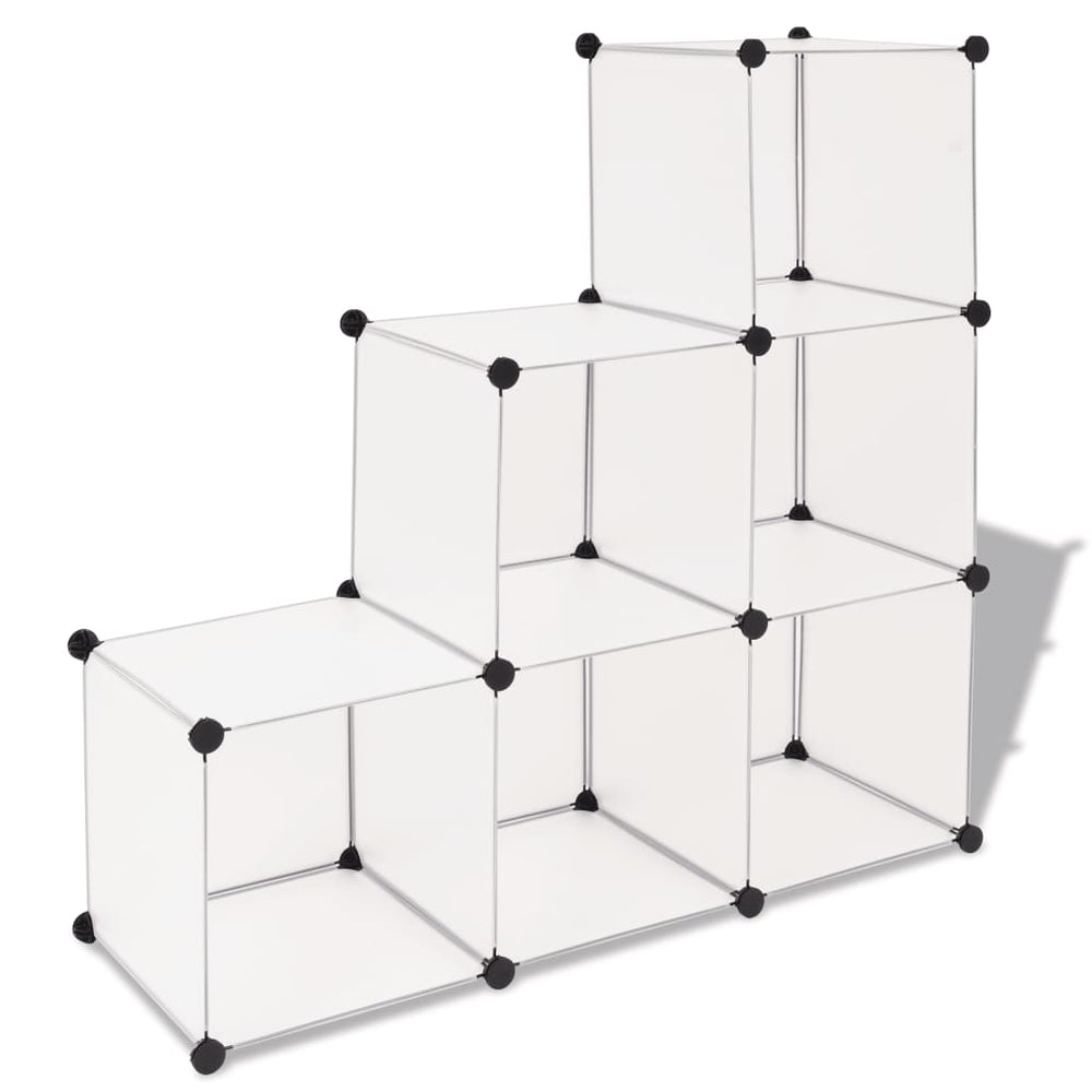 vidaXL Storage Cube Organizer Shoe Shelf with 6/9 Compartments Black/White-1