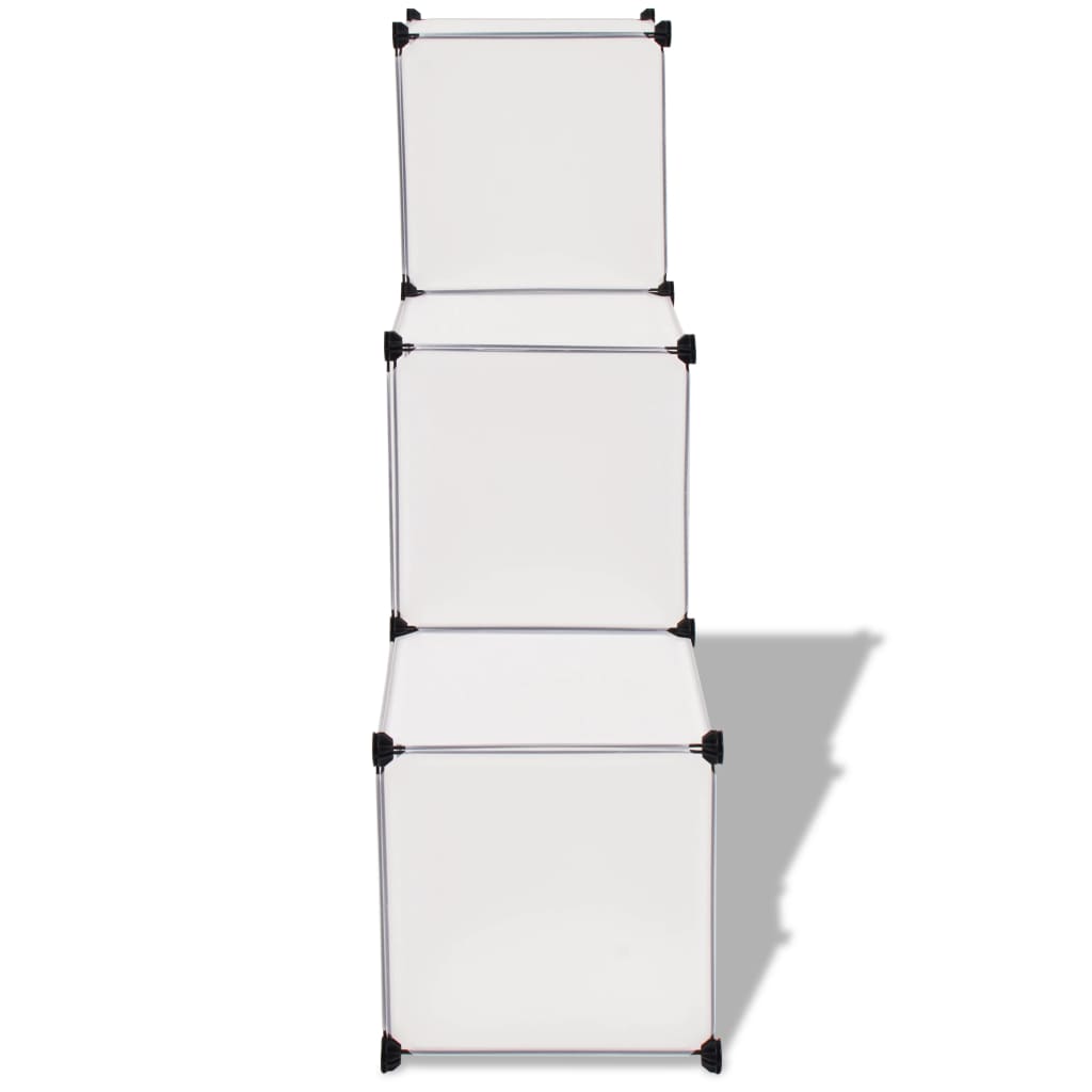vidaXL Storage Cube Organizer Shoe Shelf with 6/9 Compartments Black/White-5