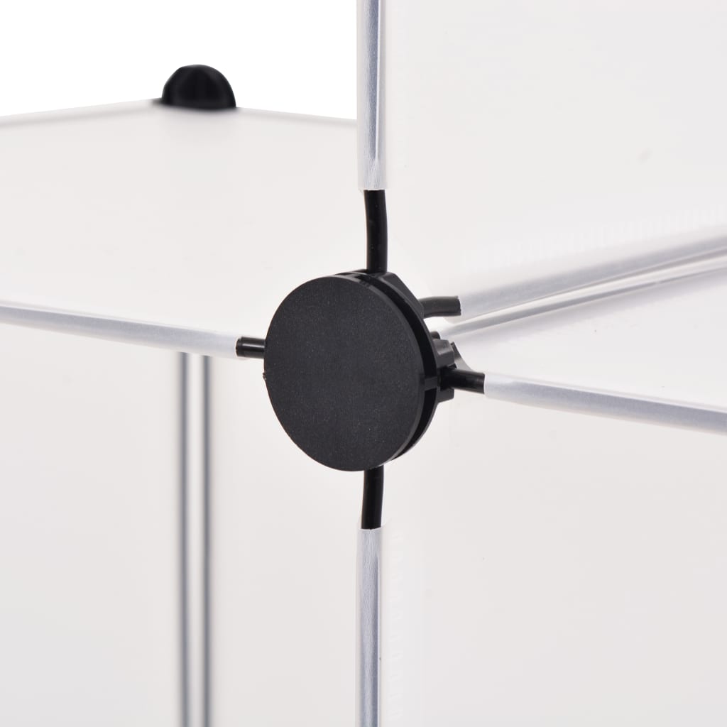 vidaXL Storage Cube Organizer Shoe Shelf with 6/9 Compartments Black/White-15