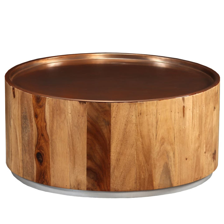 vidaXL Coffee Table Round End Table Accent Sofa Table Solid Wood Reclaimed-9