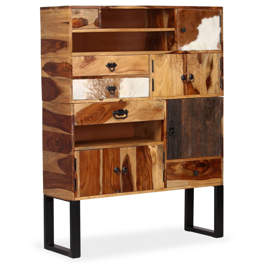 vidaXL Sideboard Drawer Cupboard Sideboard Buffet Cabinet Solid Wood Sheesham-5