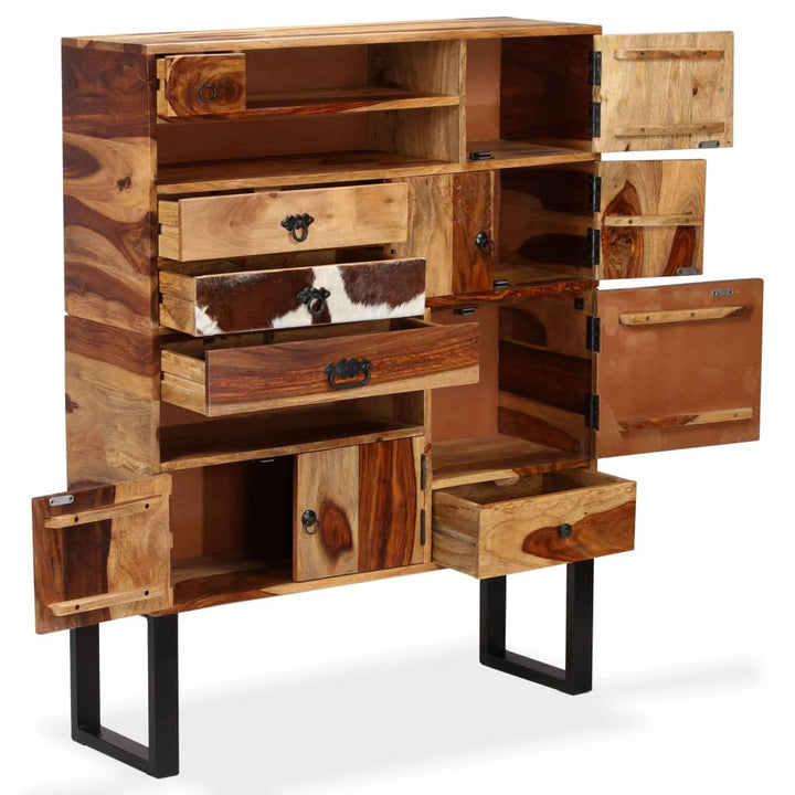 vidaXL Sideboard Drawer Cupboard Sideboard Buffet Cabinet Solid Wood Sheesham-10
