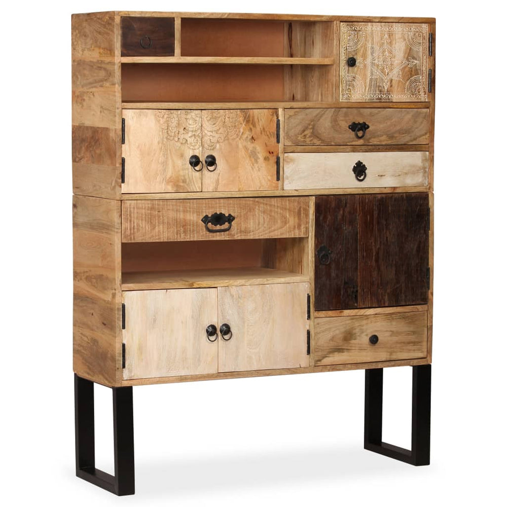 vidaXL Sideboard Drawer Cupboard Sideboard Buffet Cabinet Solid Wood Sheesham-1