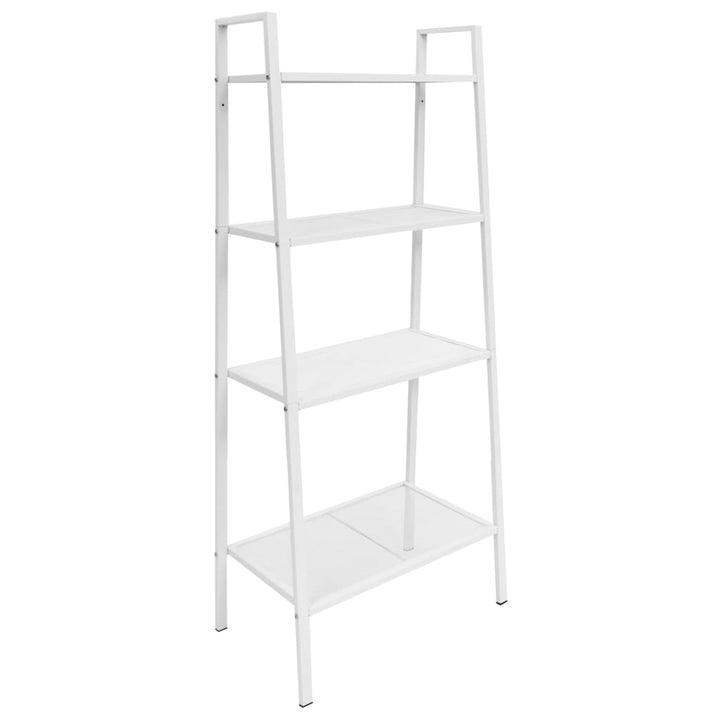 vidaXL Bookshelf Ladder Bookcase Plant Display Shelving Unit 4 Tiers Metal-2