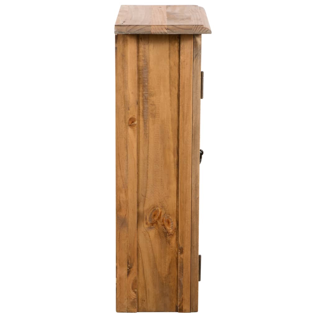 vidaXL Bathroom Wall Cabinet Solid Pinewood 16.5"x9.1"x27.6"-3