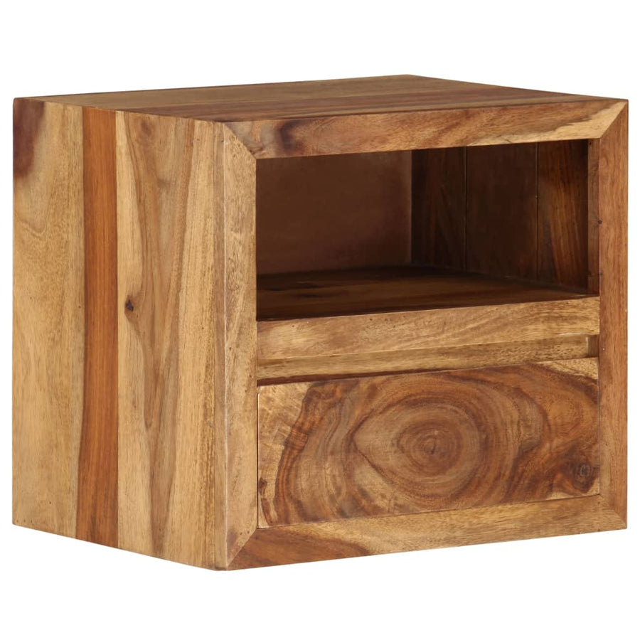 vidaXL Bedside Table Solid Sheesham Wood 15.7"x11.8"x13.8"-0