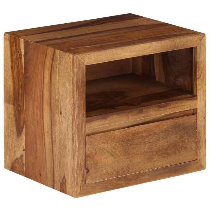 vidaXL Bedside Table Solid Sheesham Wood 15.7"x11.8"x13.8"-1