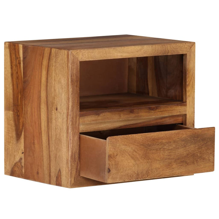 vidaXL Bedside Table Solid Sheesham Wood 15.7"x11.8"x13.8"-3