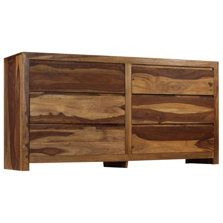 vidaXL Drawer Cabinet Solid Sheesham Wood 63"x15.7"x31.5"-1