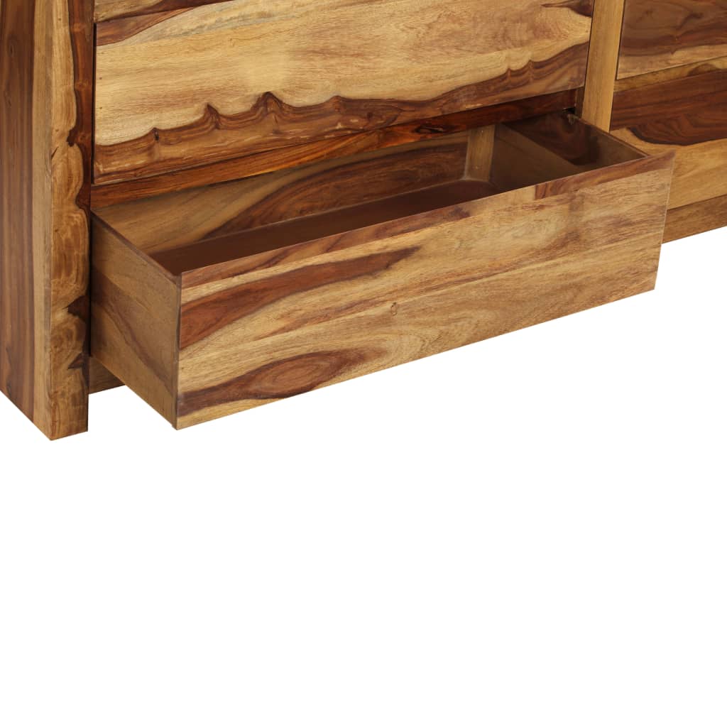 vidaXL Drawer Cabinet Solid Sheesham Wood 63"x15.7"x31.5"-4