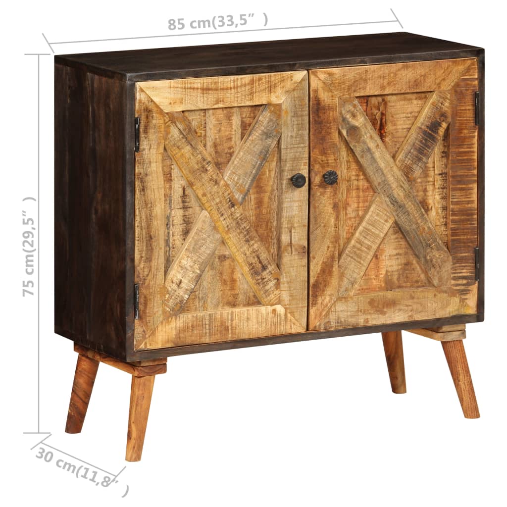 vidaXL Sideboard Solid Mango Wood 33.5"x11.8"x29.5"-5