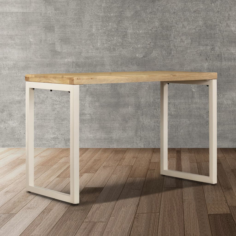 vidaXL Dining Table 45.3"x21.7"x30" Solid Mango Wood and Steel-0