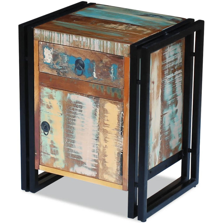vidaXL Bedside Cabinet Solid Reclaimed Wood-1