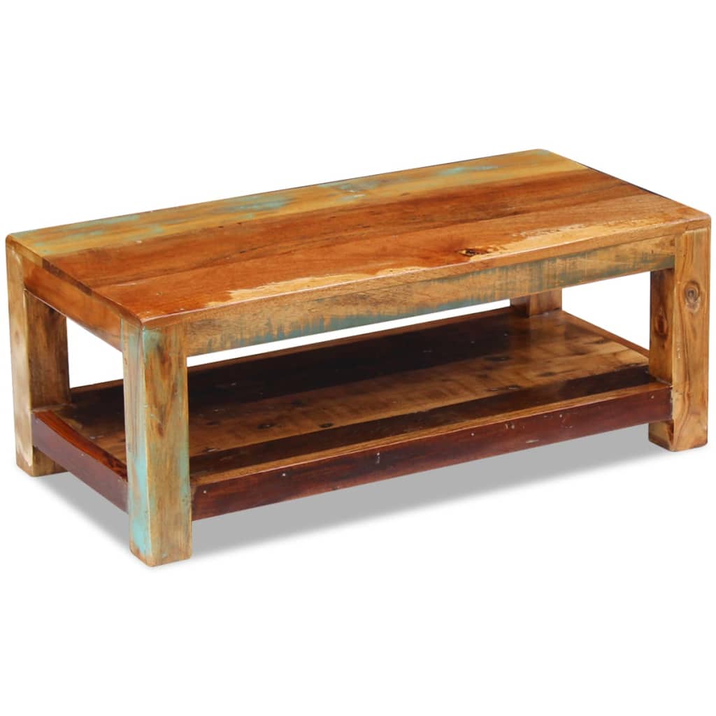 vidaXL Coffee Table Solid Reclaimed Wood 35.4"x17.7"x13.8"-3