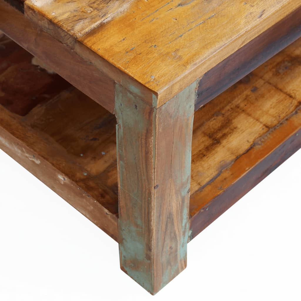 vidaXL Coffee Table Solid Reclaimed Wood 35.4"x17.7"x13.8"-5