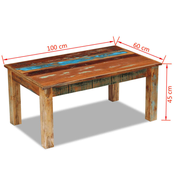vidaXL Coffee Table Solid Reclaimed Wood 39.4"x23.6"x17.7"-7