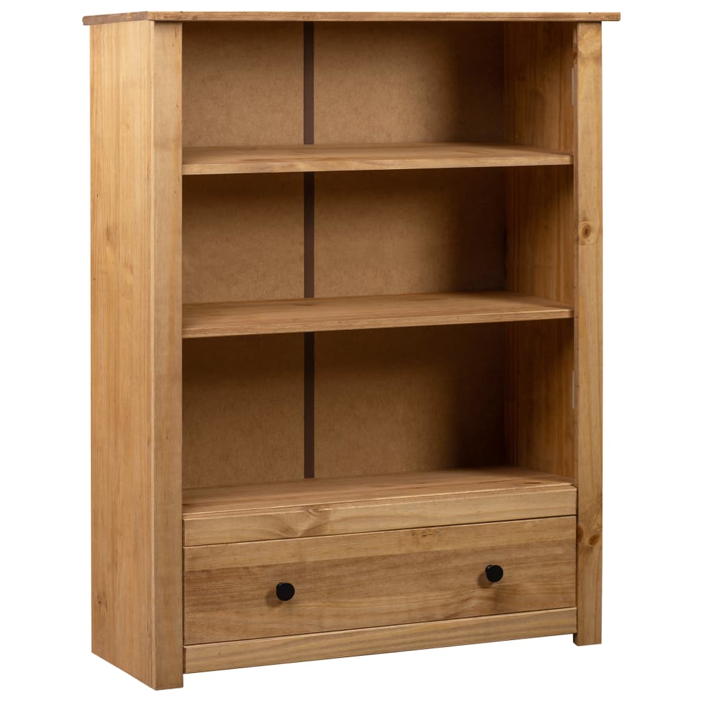 vidaXL Bookshelf Bookcase Decor Shelving Unit Solid Wood Pine Panama Range-7