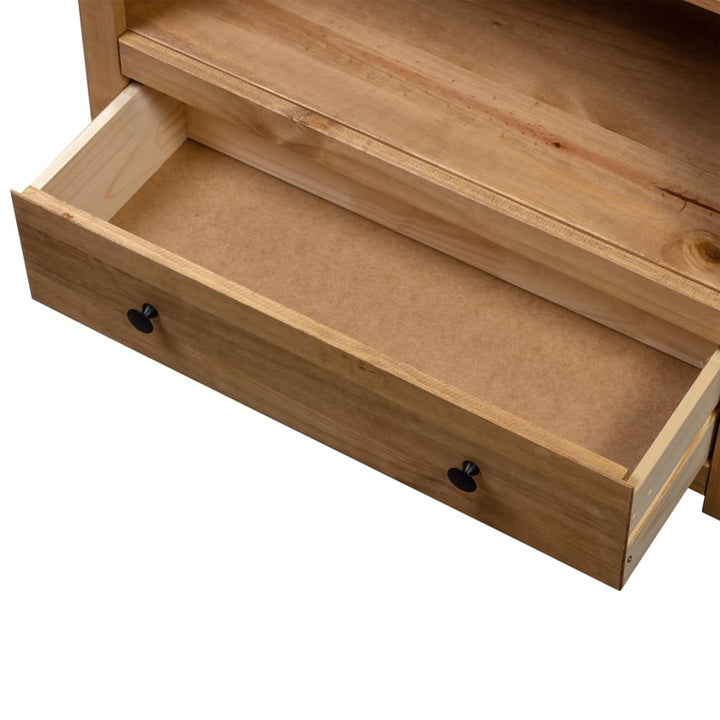 vidaXL Bookshelf Bookcase Decor Shelving Unit Solid Wood Pine Panama Range-16