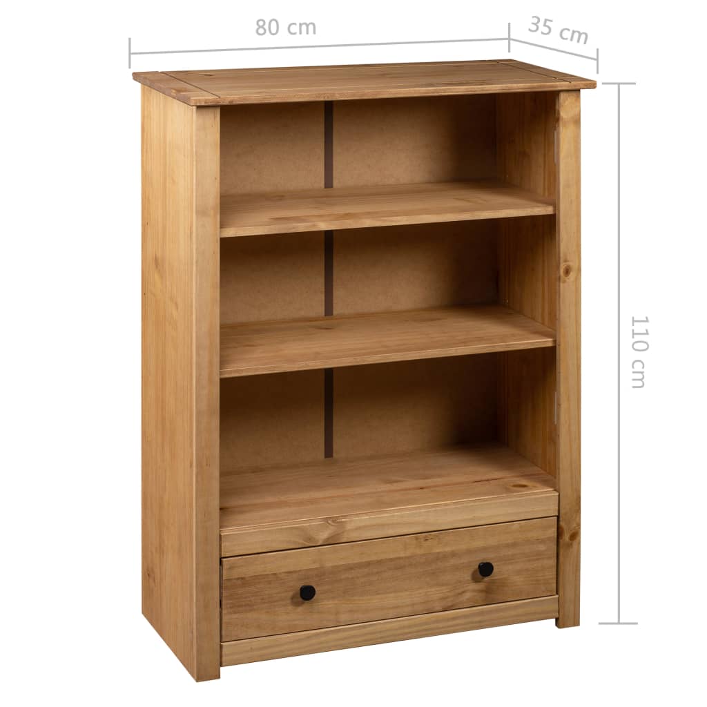 vidaXL Bookshelf Bookcase Decor Shelving Unit Solid Wood Pine Panama Range-10