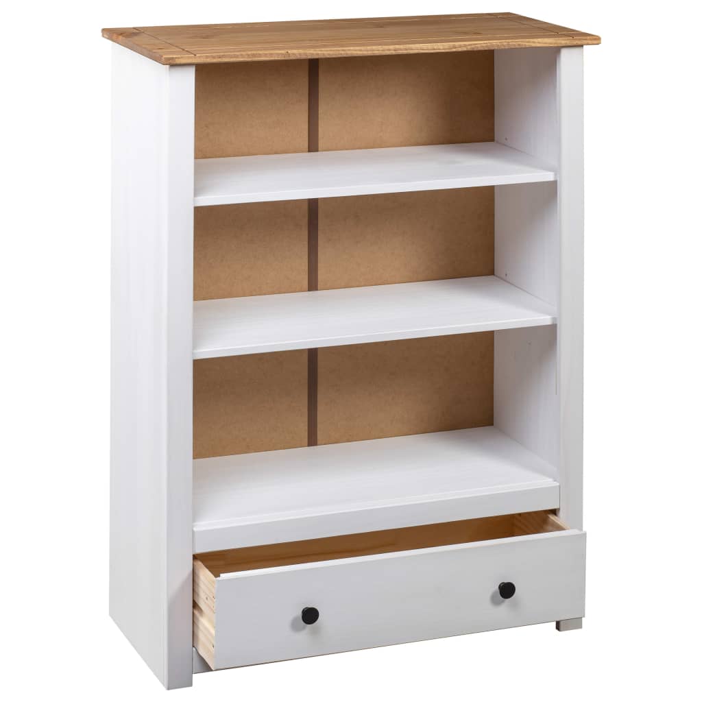 vidaXL Bookshelf Bookcase Decor Shelving Unit Solid Wood Pine Panama Range-3