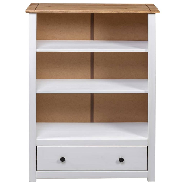 vidaXL Bookshelf Bookcase Decor Shelving Unit Solid Wood Pine Panama Range-4