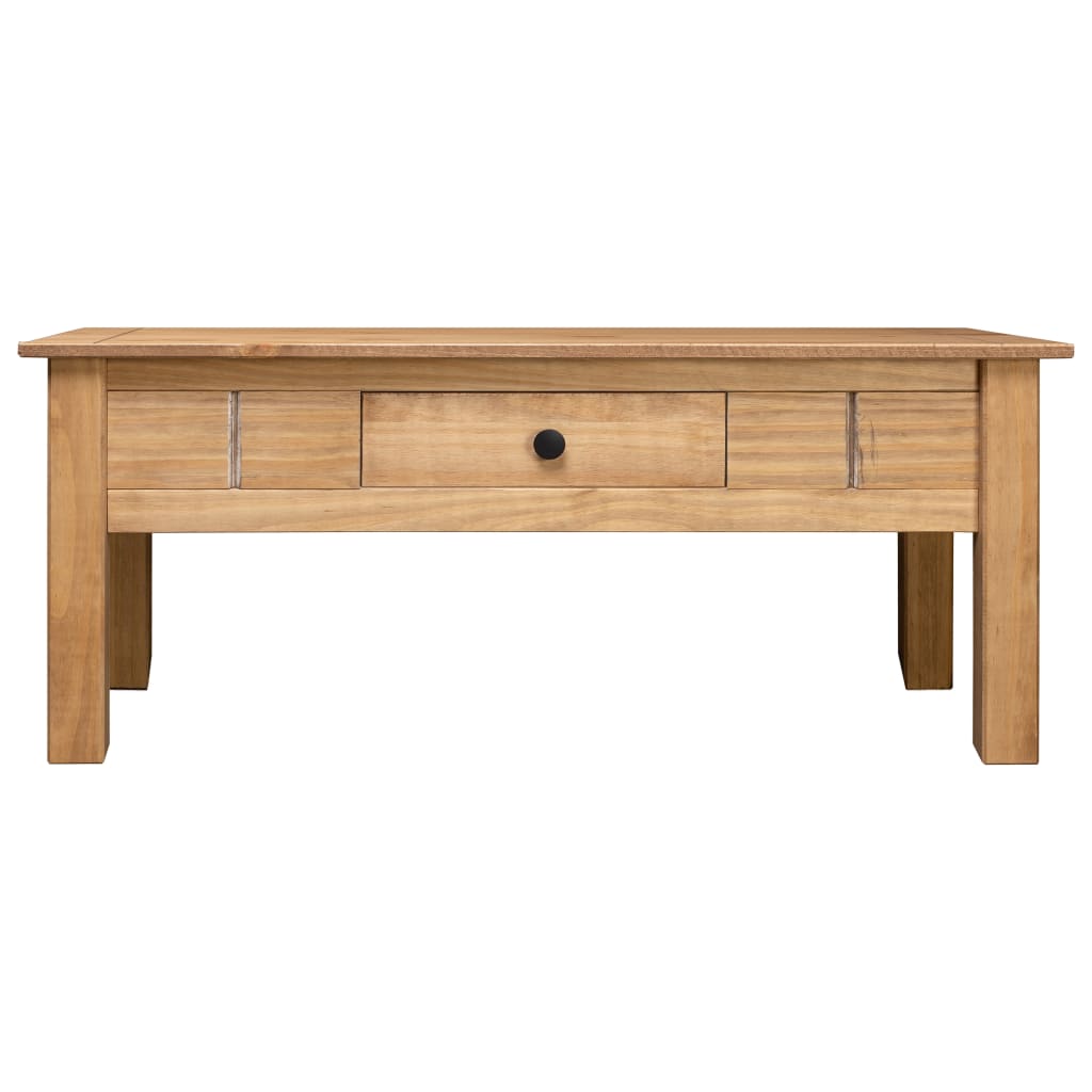 vidaXL Coffee Table Sofa End Table with Drawer Solid Wood Pine Panama Range-4