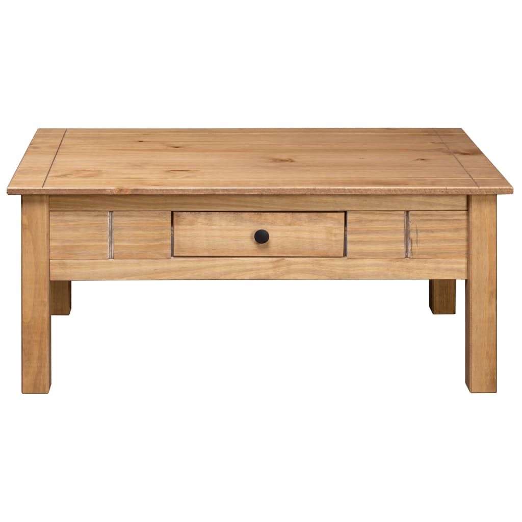 vidaXL Coffee Table Sofa End Table with Drawer Solid Wood Pine Panama Range-7