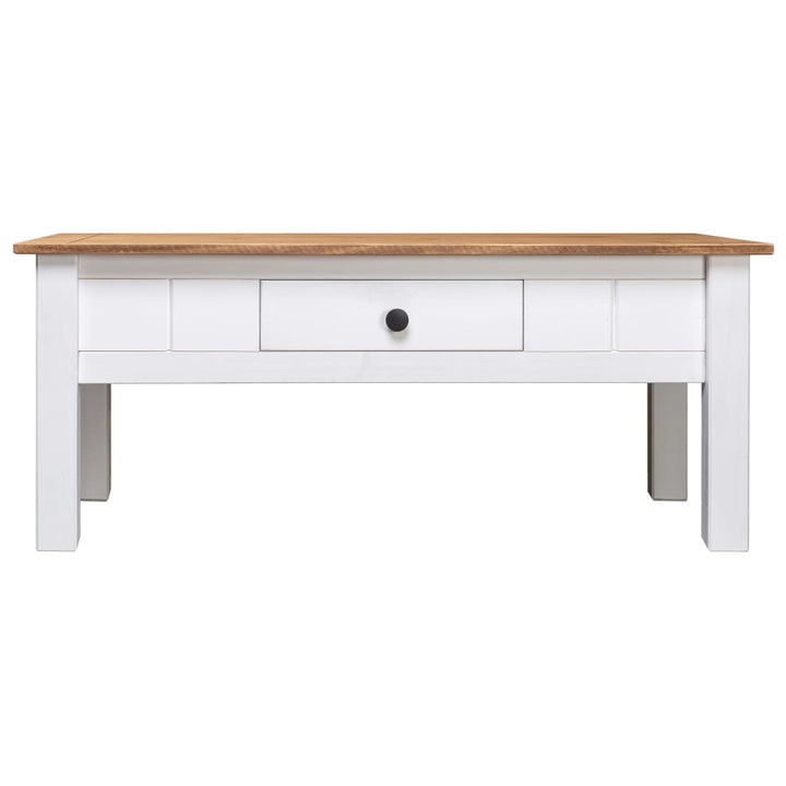 vidaXL Coffee Table Sofa End Table with Drawer Solid Wood Pine Panama Range-10