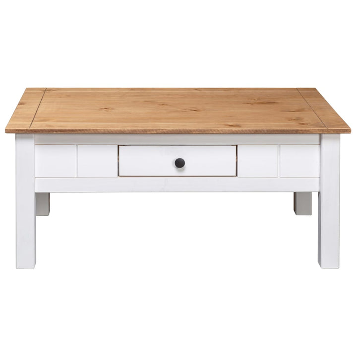 vidaXL Coffee Table Sofa End Table with Drawer Solid Wood Pine Panama Range-13